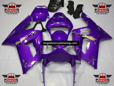 Fairing kit for a Kawasaki ZX6R 636 (2003-2004) Purple, Gold & Black