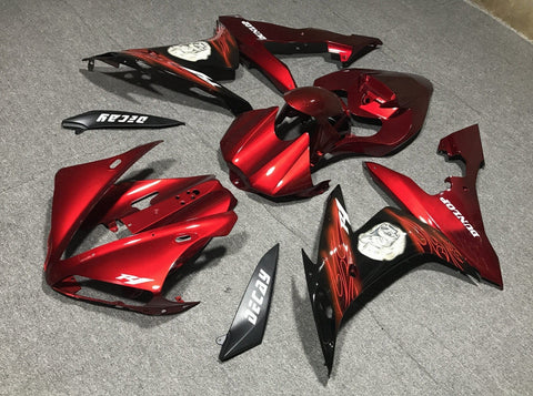 Yamaha YZF-R1 (2004-2006) Candy Red & Black Tribal Fairings