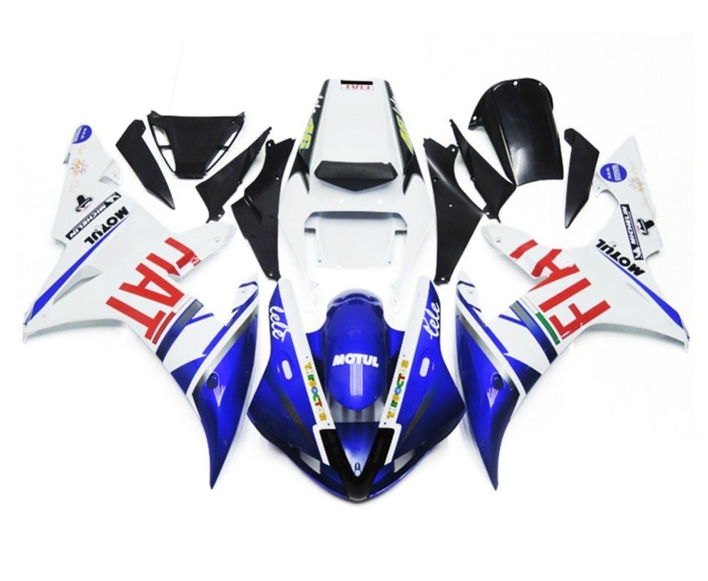 Yamaha YZF-R1 (2002-2003) White, Blue & Red FIAT Fairings