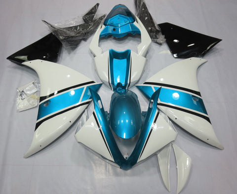 Yamaha YZF-R1 (2009-2011) White, Light Blue & Black Fairings