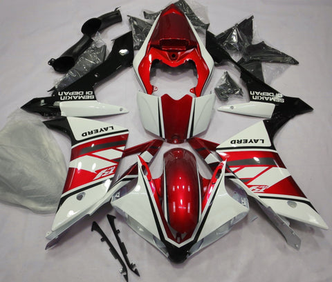 Yamaha YZF-R1 (2007-2008) White, Candy Red & Black Fairings