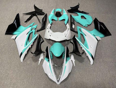 Triumph Daytona 675 (2013-2016) White, Turquoise Blue & Black Fairings