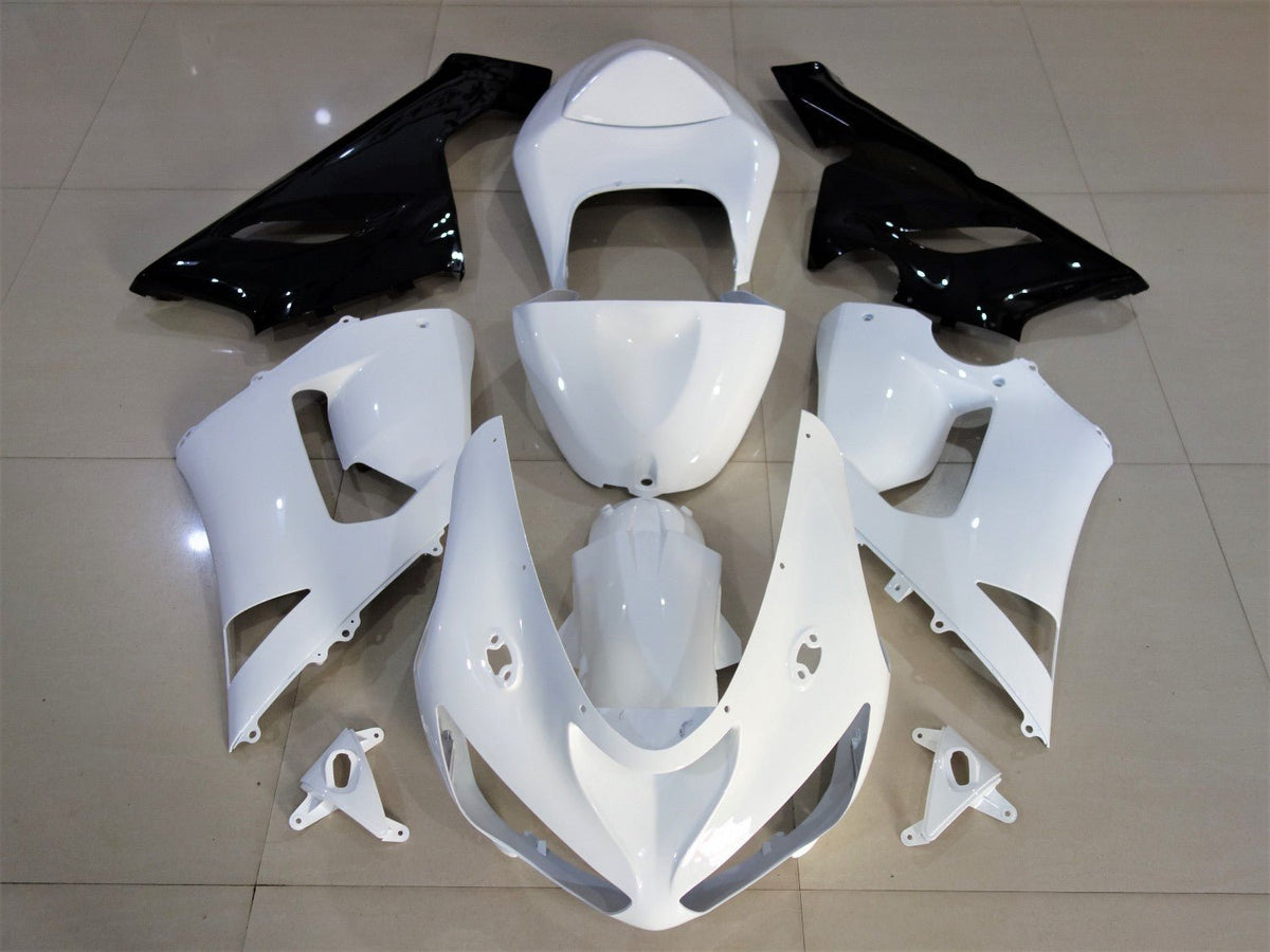 Fairing kit for a Kawasaki ZX6R 636 (2005-2006) White & Black