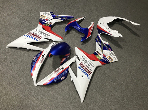 Triumph Daytona 675 (2013-2016) White, Blue & Red Smiths Fairings