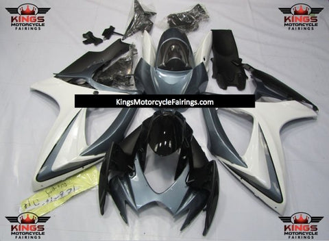 Suzuki GSXR750 (2006-2007) Gray, White & Black Fairings