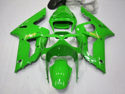 Fairing kit for a Kawasaki ZX6R 636 (2003-2004) Green, Gold & Black