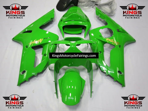 Fairing kit for a Kawasaki ZX6R 636 (2003-2004) Green, Gold & Black