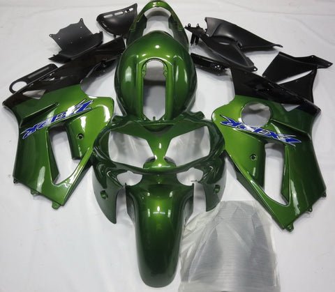 Fairing kit for a KAWASAKI NINJA ZX12R (2002-2006) DARK GREEN & BLACK