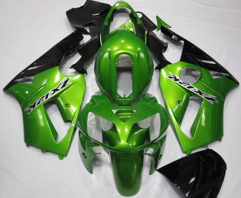 Fairing kit for a KAWASAKI NINJA ZX12R (2002-2006) GREEN & BLACK