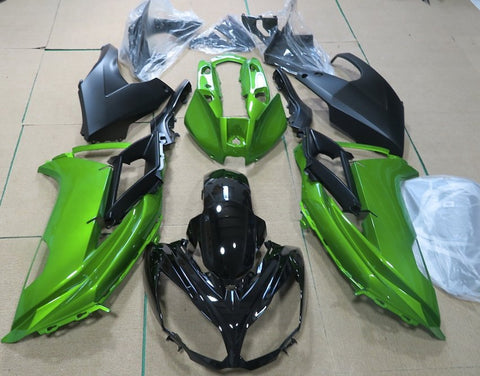 GREEN & BLACK FAIRING KIT FOR KAWASAKI ER6F 2012-2014