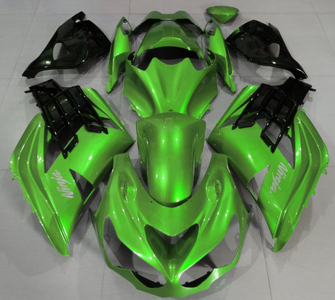 Fairing kit for a Kawasaki Ninja ZX14R (2012-2021) Green & Black