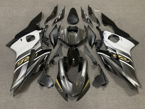 YAMAHA YZF-R6 (2017-2020) Gray, White, Black & Gold Fairings