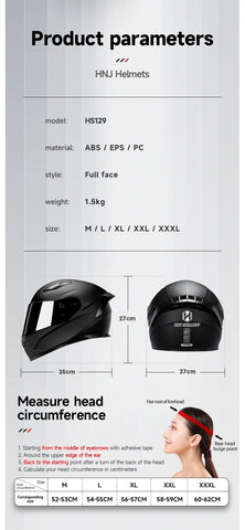 Matte Black & Silver Spider Web HNJ Motorcycle Helmet with Clear Visor