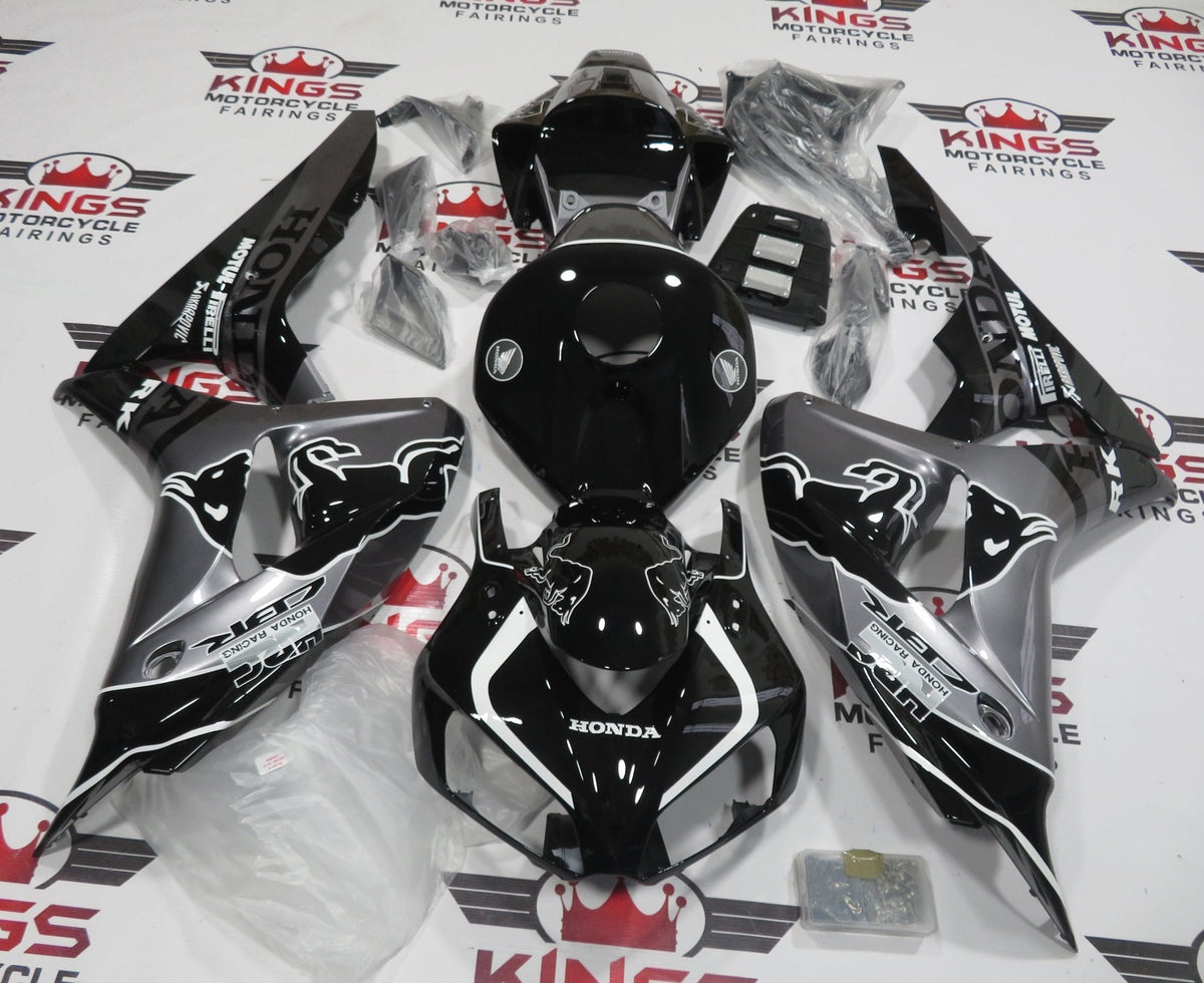 Honda CBR1000RR (2006-2007) Black, Silver & White RedBull Fairings