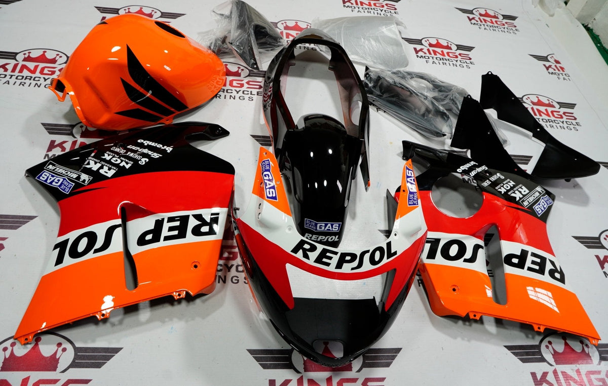 HONDA CBR1100XX Super Blackbird (1996-2007) Orange, Black, Red & White Repsol Fairings