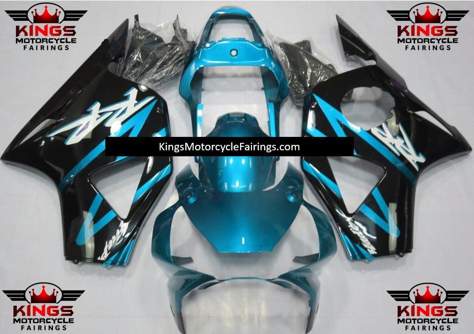 HONDA CBR900RR 954 (2002-2003) Aqua Blue, Black & White Fairings