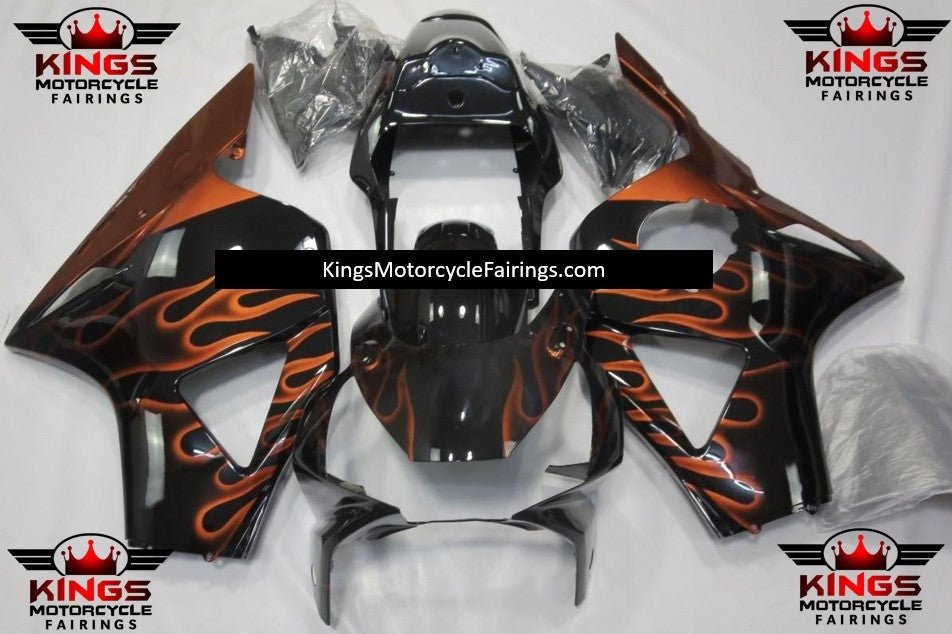 HONDA CBR900RR 954 (2002-2003) Orange & Black Flame Fairings