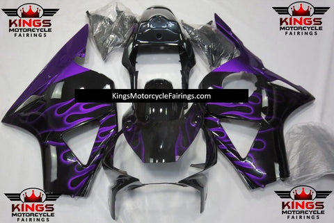 HONDA CBR900RR 954 (2002-2003) Black & Purple Flame Fairings