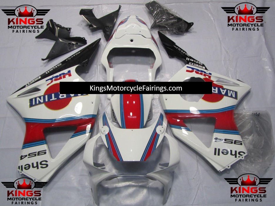 HONDA CBR900RR 954 (2002-2003) White, Red & Blue Martini Fairings