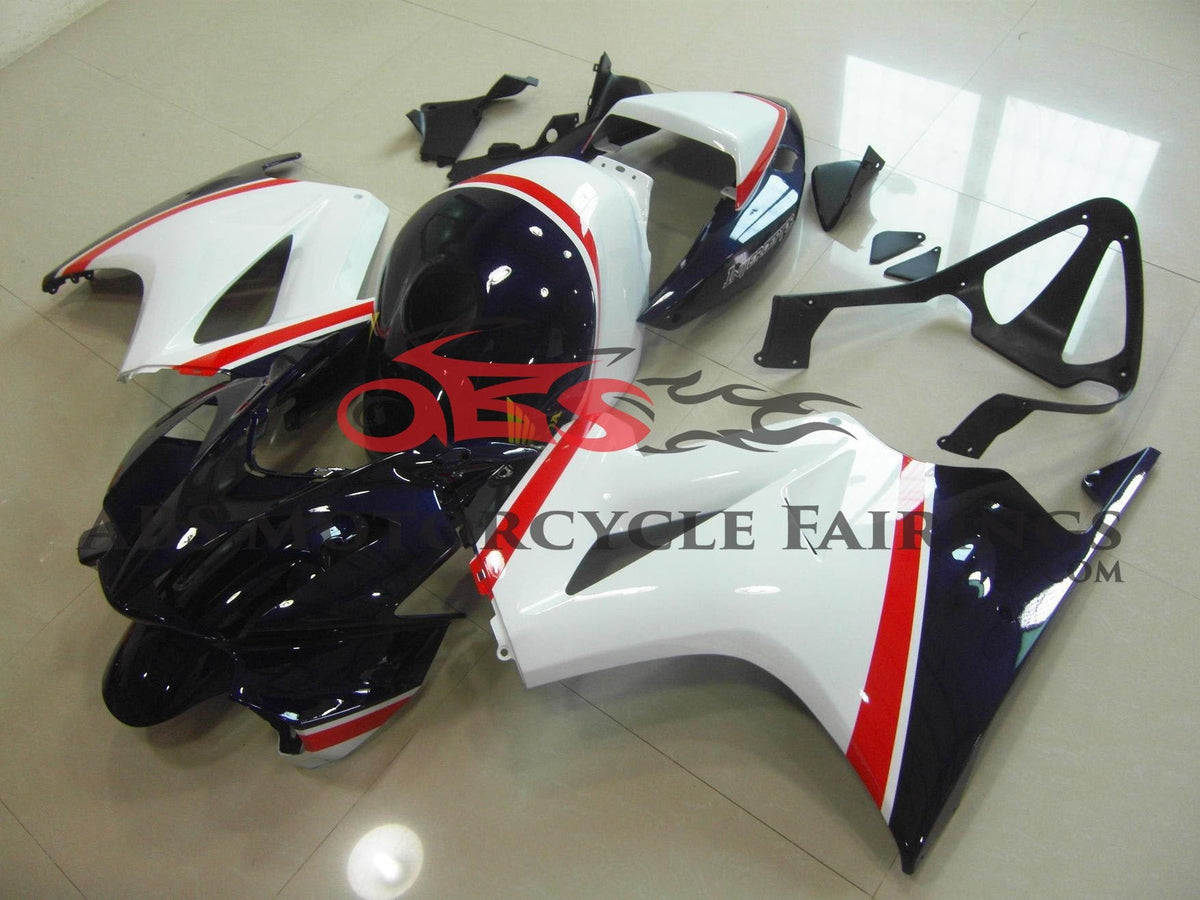 Honda VFR800 (2002-2013) White, Dark Blue & Red Fairings