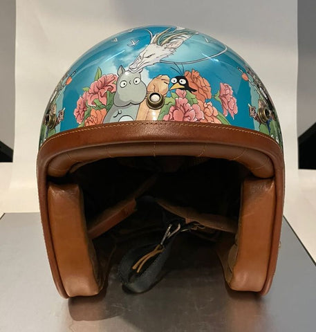 Hand Painted Anime Retro Motorcycle Helmet