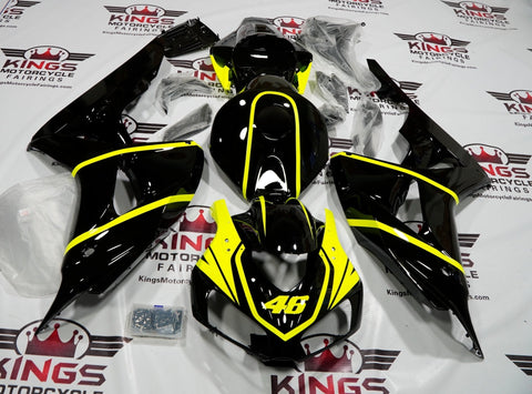 Honda CBR1000RR (2006-2007) Black & Neon Yellow 46 Fairings