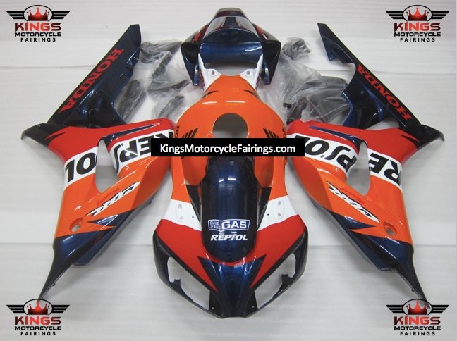 Honda CBR1000RR (2006-2007) Orange, Red, Dark Blue & White REPSOL Fairings