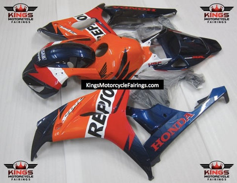 Honda CBR1000RR (2006-2007) Orange, Red, Dark Blue & White REPSOL Fairings