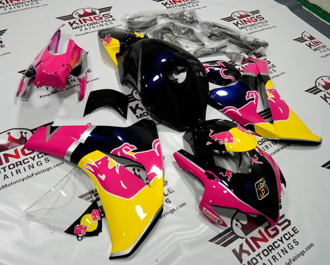 Honda CBR1000RR (2008-2011) Pink, Yellow & Blue Bull Fairings