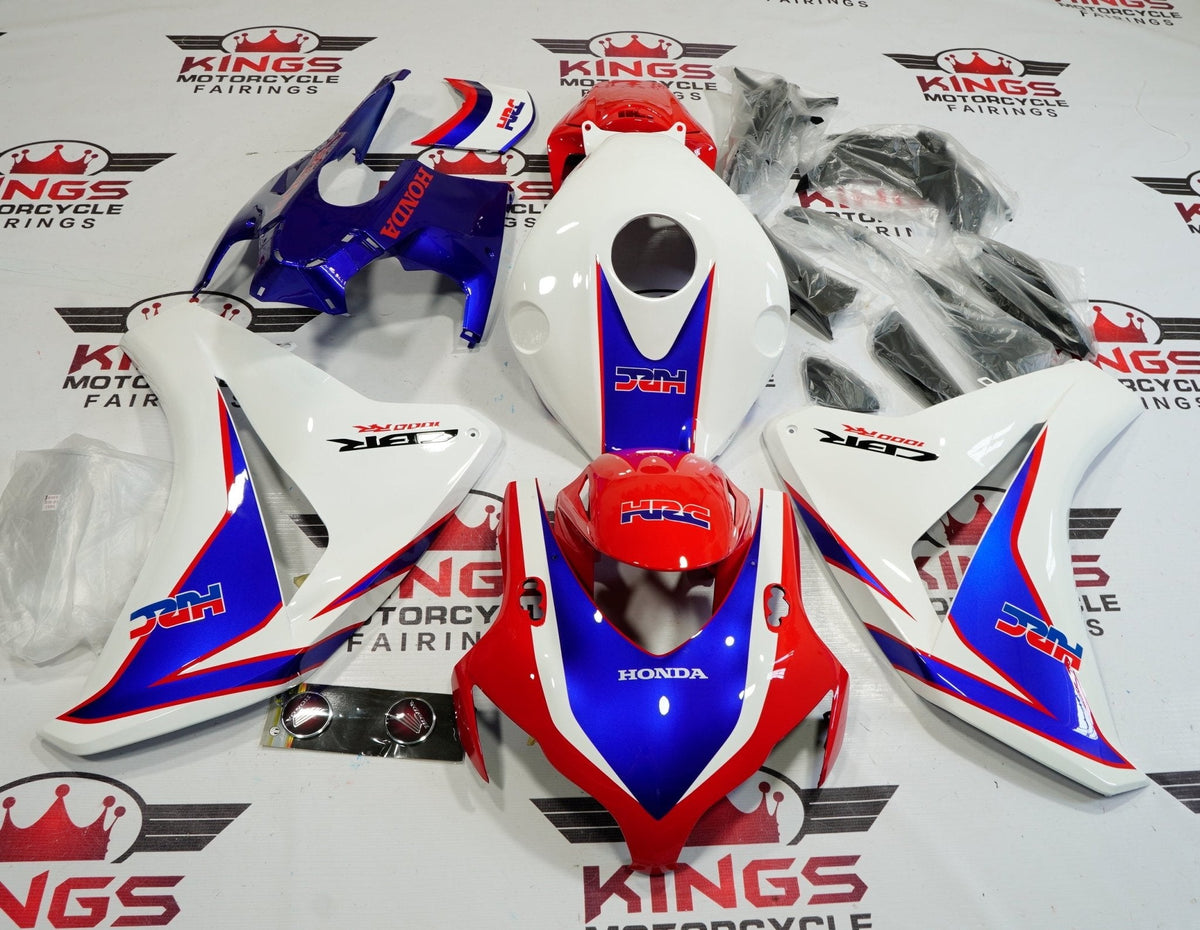 Honda CBR1000RR (2008-2011) White, Red & Blue HRC Fairings