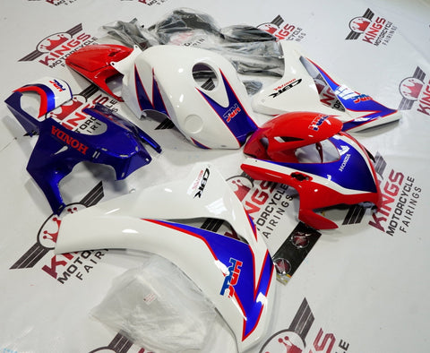 Honda CBR1000RR (2008-2011) White, Red & Blue HRC Fairings