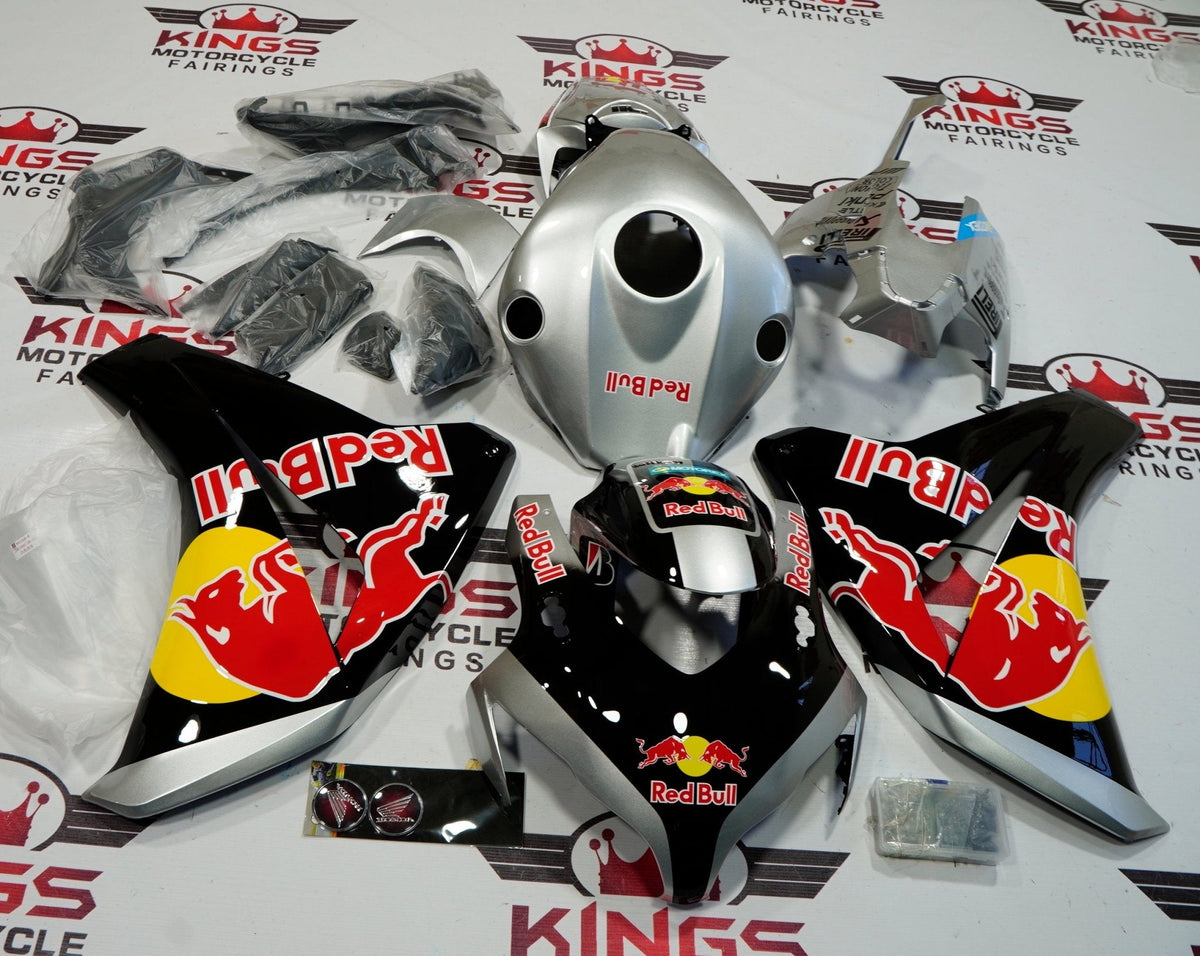 Honda CBR1000RR (2008-2011) Silver & Black RedBull Fairings