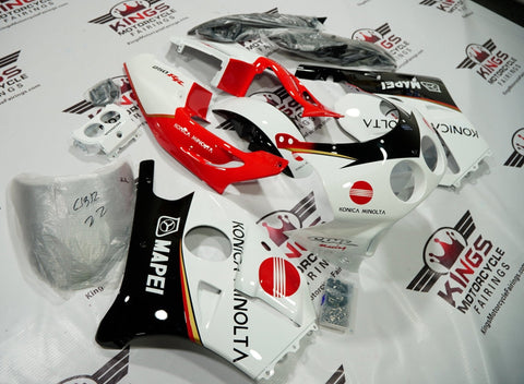 Honda CBR250 MC22 (1990-1998) White, Red & Black Konica Minolta Fairings