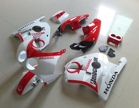 Honda CBR250 MC22 (1990-1998) White, Red & Black Pramac Fairings