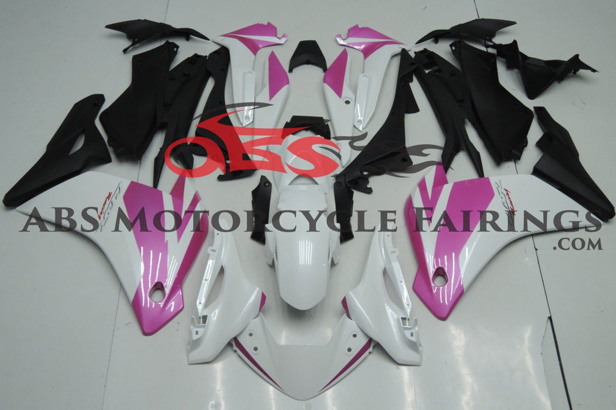 HONDA CBR250R (2011-2014) WHITE & PINK FAIRINGS