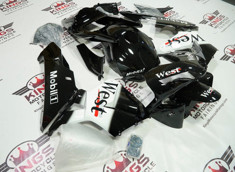 Honda CBR600RR (2003-2004) Black & White West Mobile Fairings