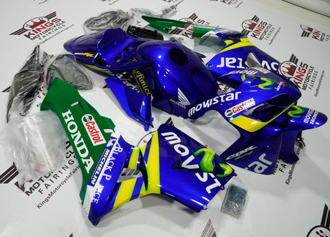 Honda CBR600RR (2005-2006) Blue, Green & Yellow Movistar Fairings