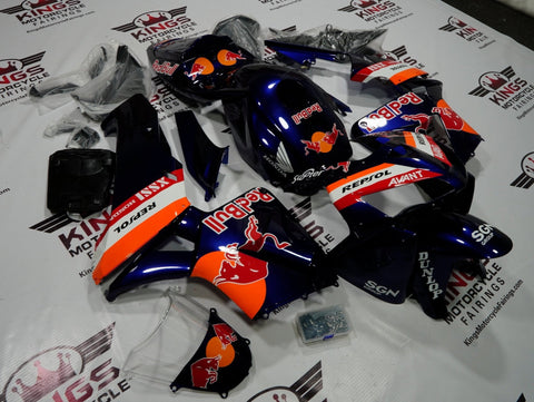 Honda CBR600RR (2005-2006) Dark Blue & Orange RedBull Fairings