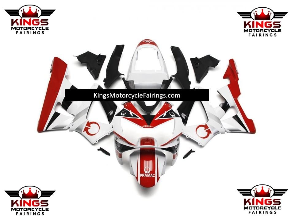 Honda CBR900RR 929 (2000-2001) White, Red & Black Fairings