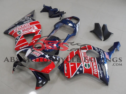 HONDA CBR900RR 954 (2002-2003) Red, Blue & White Star Fairings