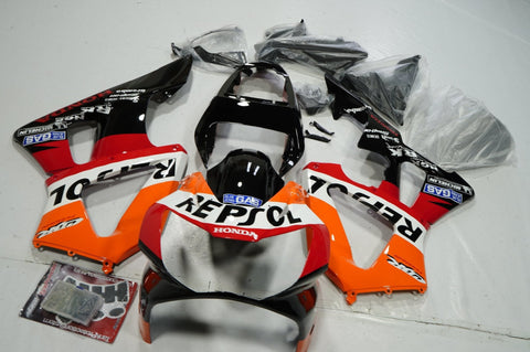 Honda CBR900RR 929 (2000-2001) Black, Orange, Red & White Repsol Fairings