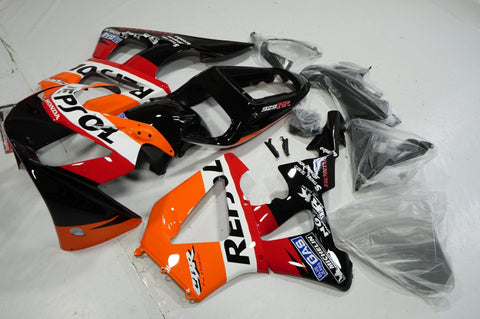 Honda CBR900RR 929 (2000-2001) Black, Orange, Red & White Repsol Fairings