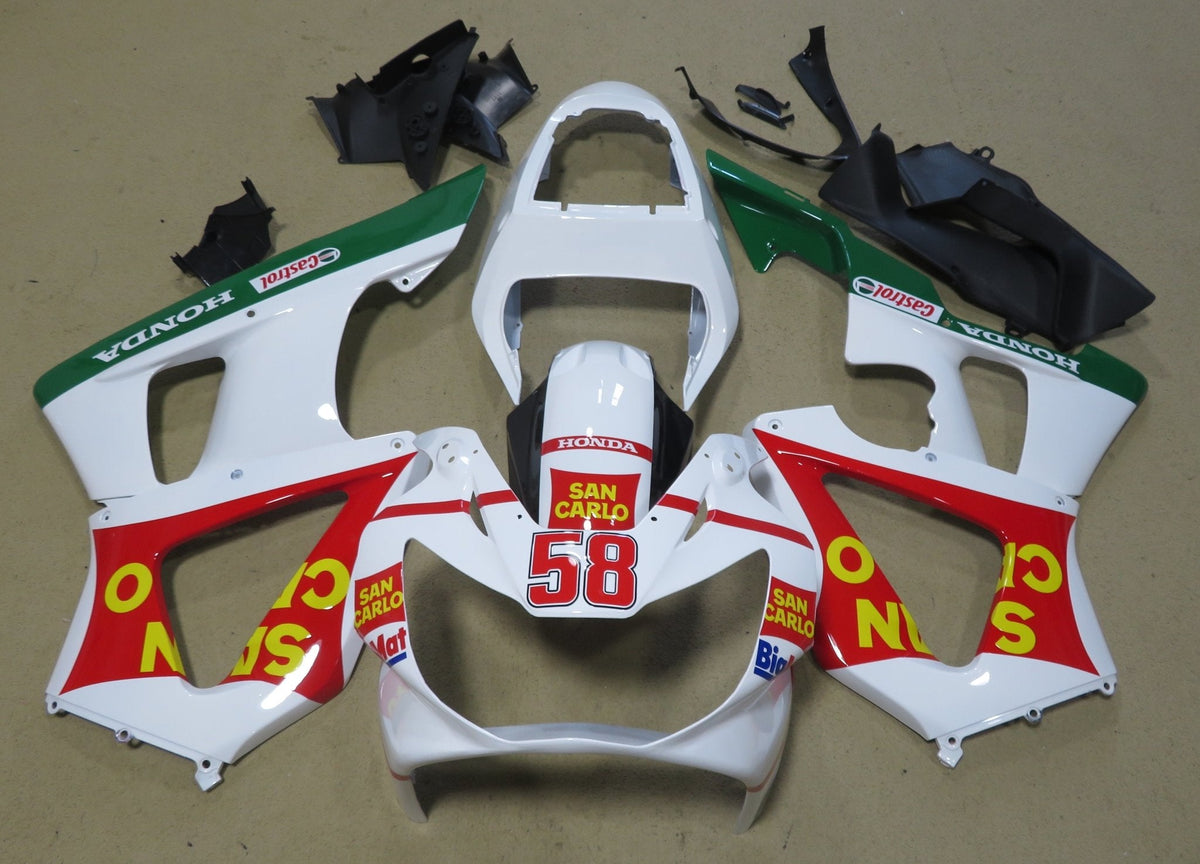 Honda CBR900RR 929 (2000-2001) White & Red San Carlo Fairings