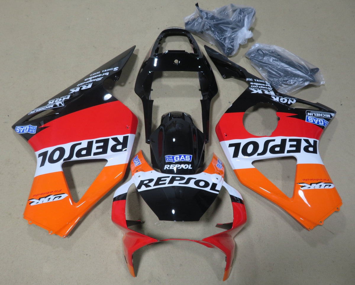 HONDA CBR900RR 954 (2002-2003) Black, Orange, Red & White Repsol Fairings