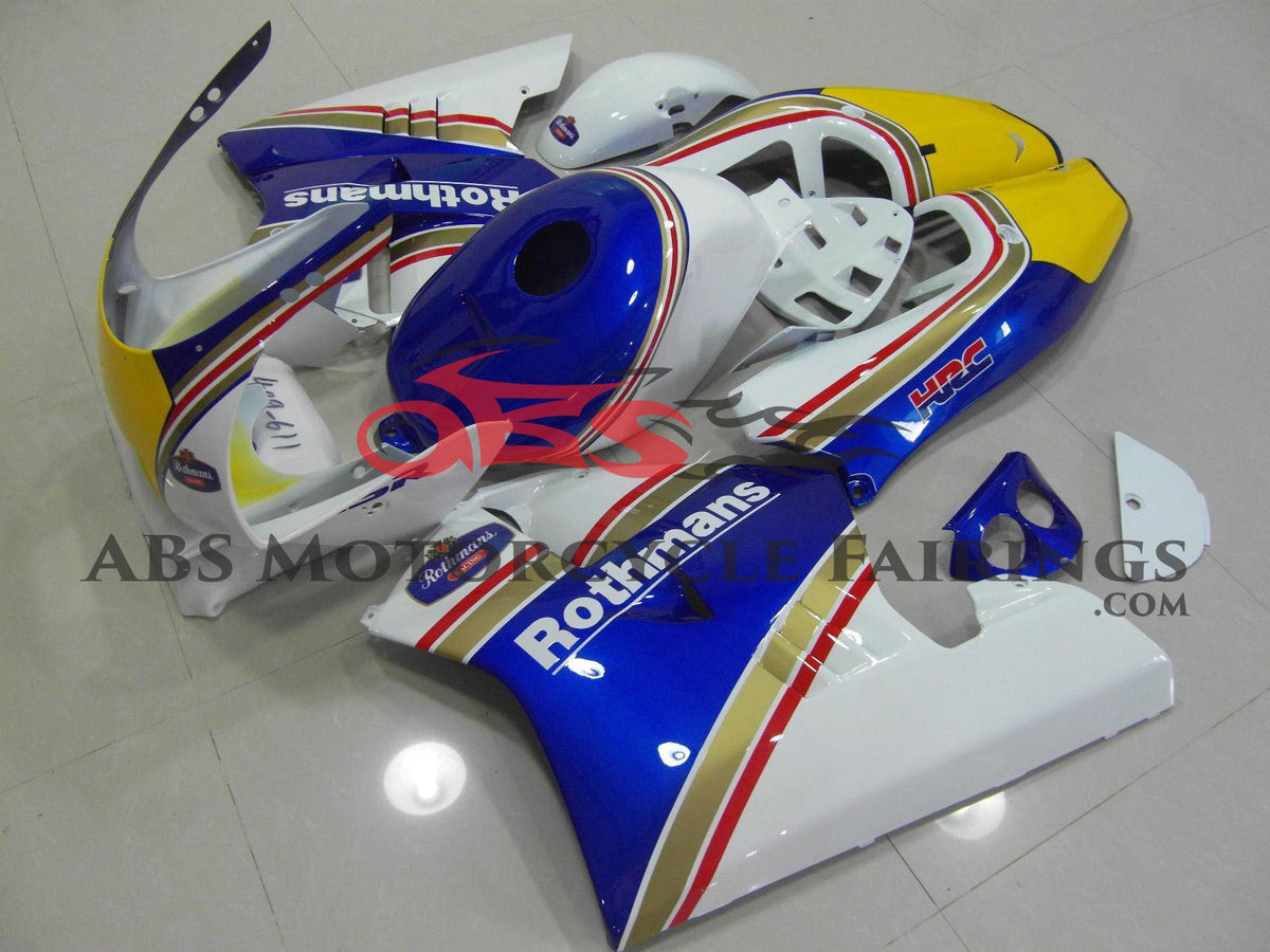 Honda NSR250R MC28 (1994) Blue, Yellow, White, Red & Gold Rothmans Fairings