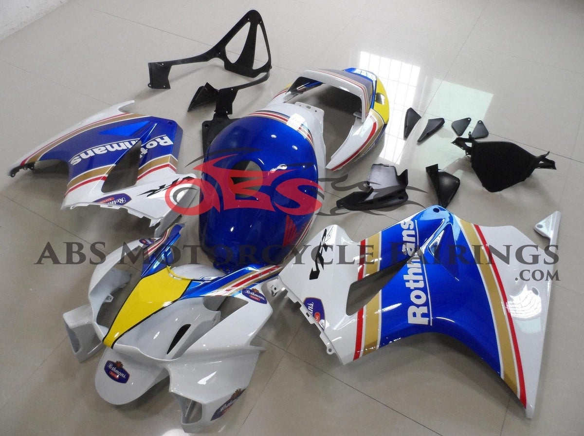 Honda VFR800 (2002-2013) White, Blue & Yellow Rothmans Fairings