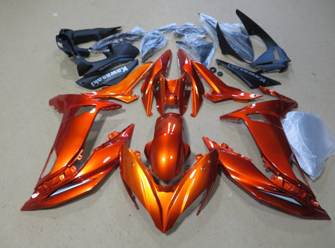 Fairing Kit for a Kawasaki Ninja 650R (2017-2019) Orange & Matte Black