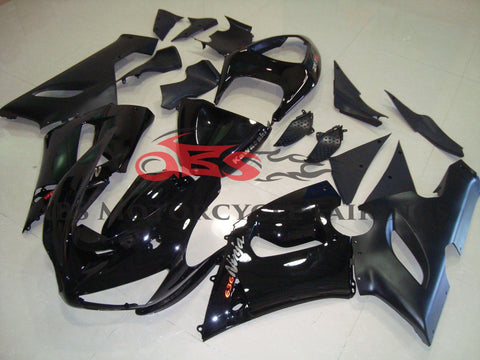 Fairing kit for a Kawasaki Ninja ZX6R 636 (2005-2006) Black, Silver & Red