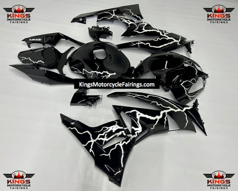 Fairings for Kawasaki Ninja ZX6R 636 (2009-2012) Black, White Lightning