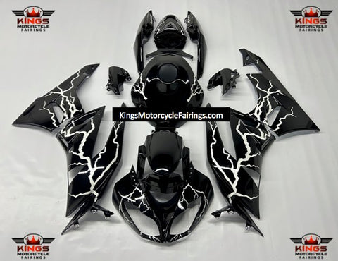 Fairings for Kawasaki Ninja ZX6R 636 (2009-2012) Black, White Lightning